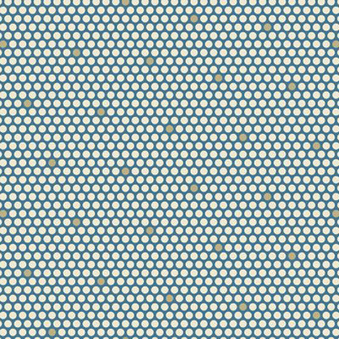 Snowshoe Polka Cotton Fabric - Blue - Andover 360 BN - Blue Escape by Edyta Sitar