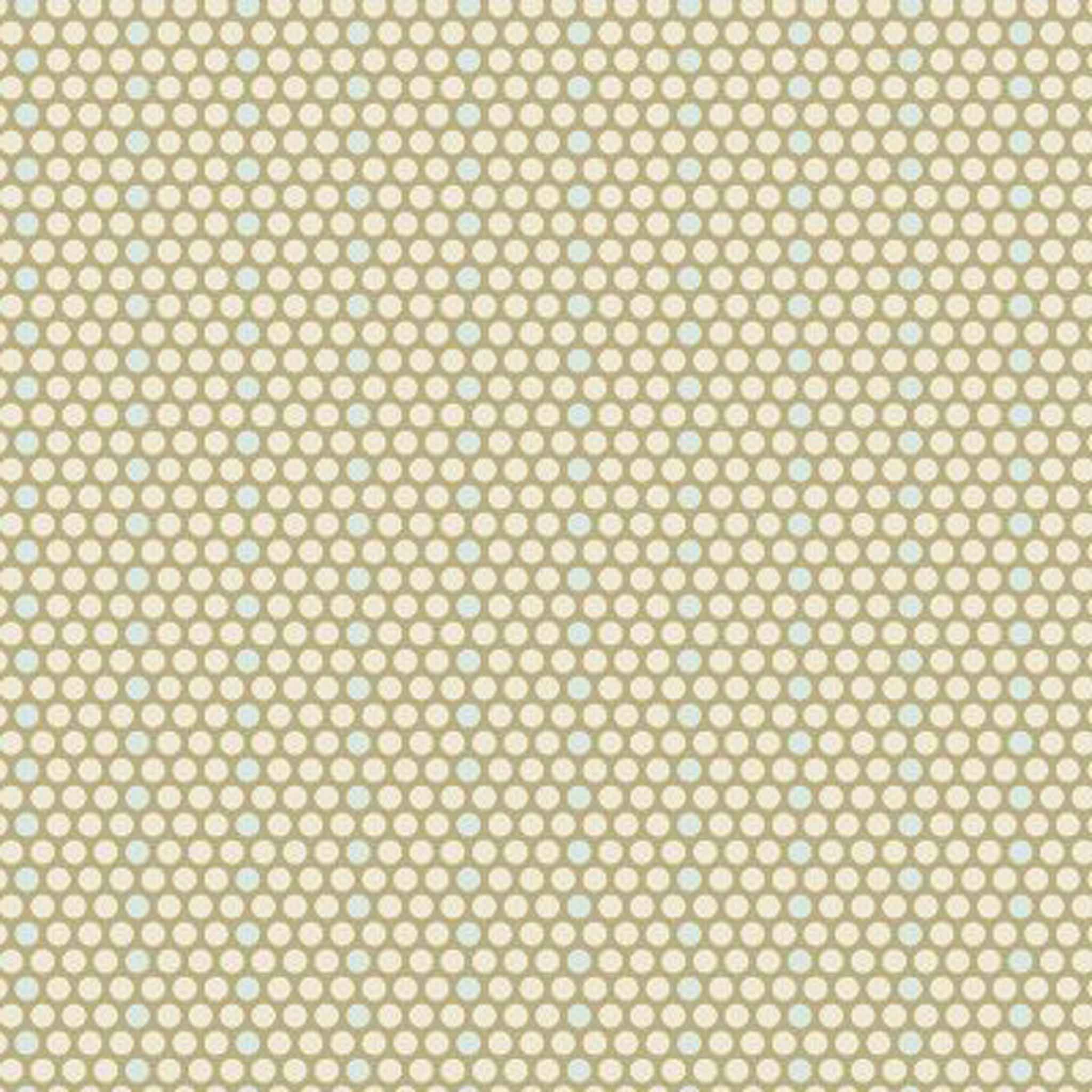 Bluebell Polka Cotton Fabric - Almond - Andover 363 N - Blue Escape by Edyta Sitar