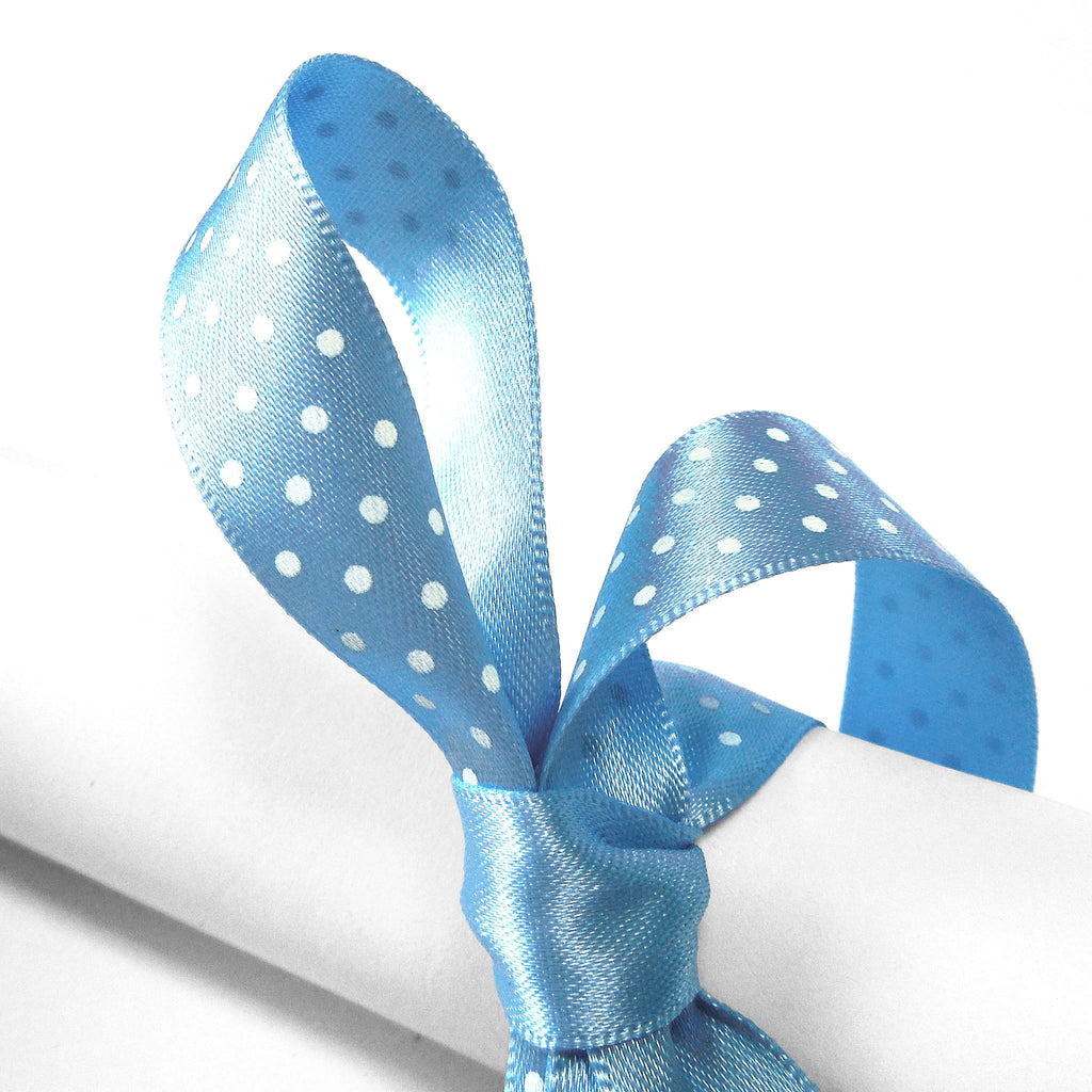 Micro Dot Ribbon - Cornflower Blue - Berisfords - 10mm - 15mm – Fabric ...