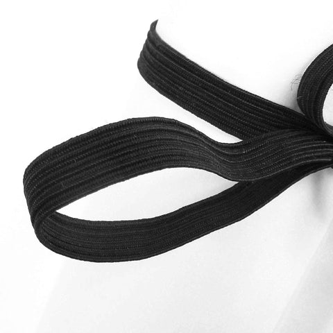 6mm Black Flat Elastic for Sewing and Crafts