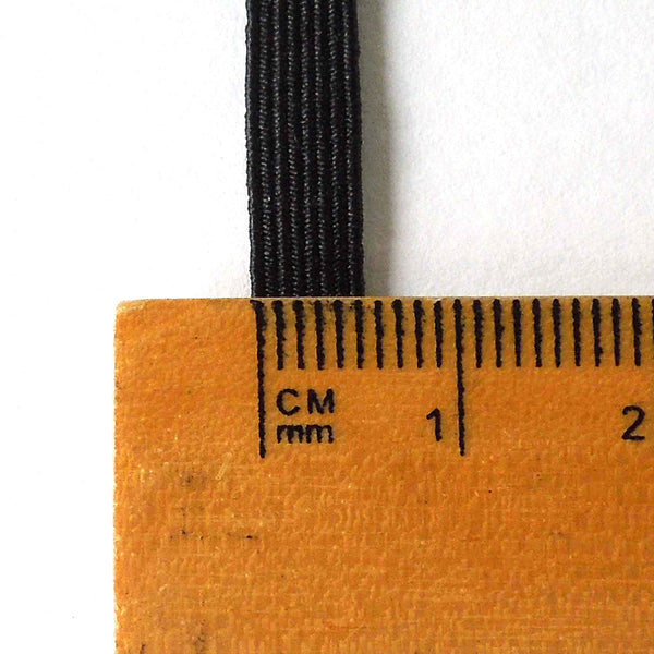 6mm Black Flat Elastic for Sewing and Crafts