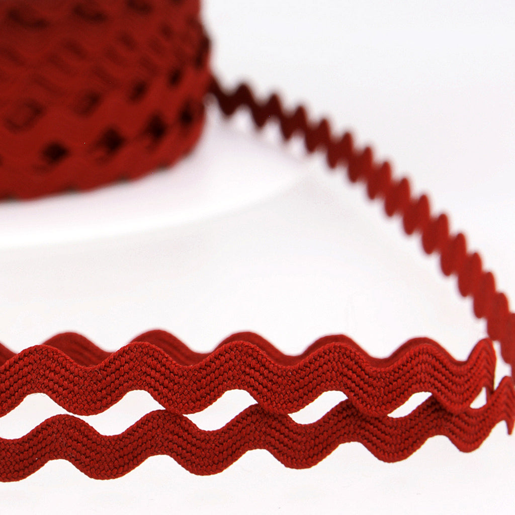 Red Ric Rac Border 8mm Ric Rac Trim - Hermes Red - Stephanoise – Fabric and Ribbon