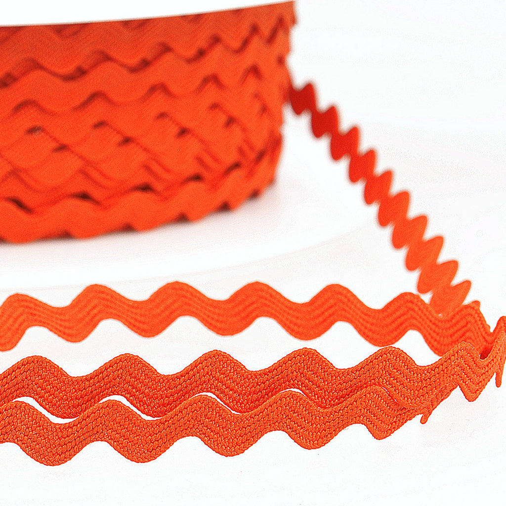 Pointed Ric Rac Trim 8mm Ric Rac Trim - Orange - Stephanoise – Fabric and Ribbon