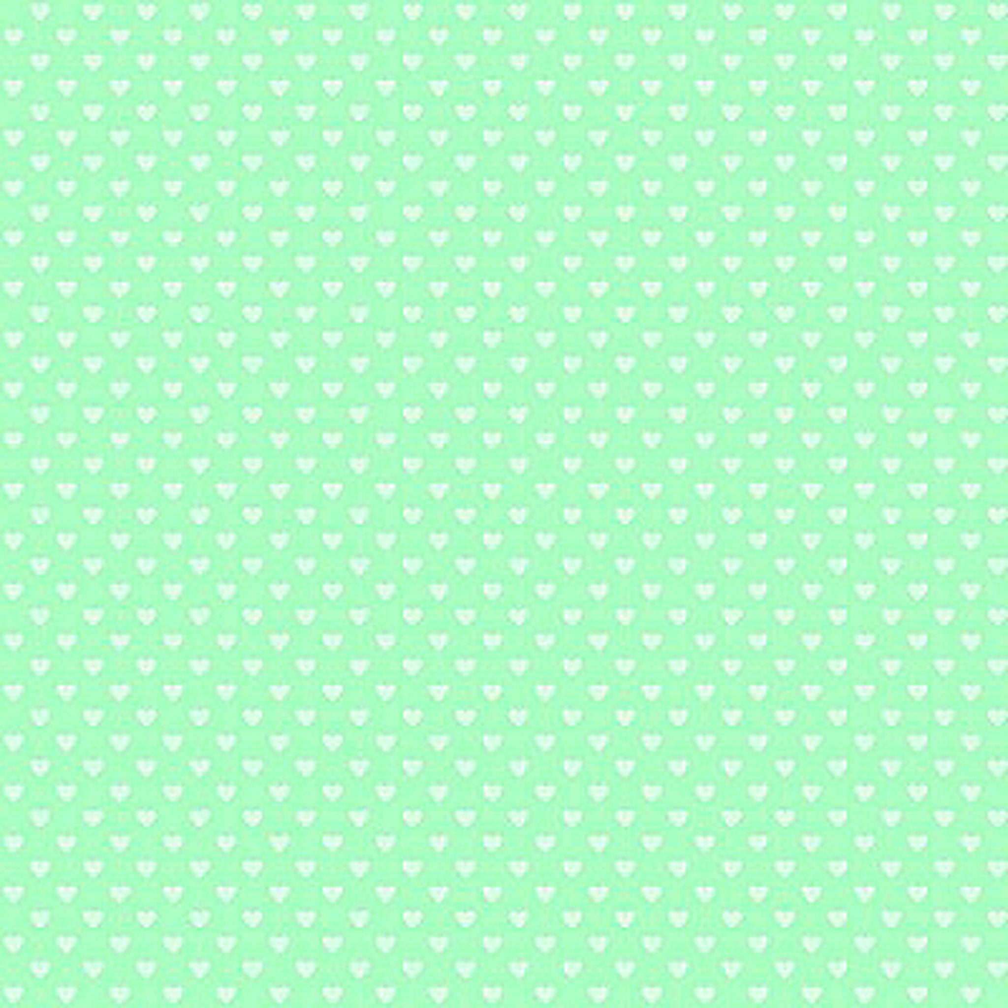 Hearts Cotton Fabric - Mint Green - Andover Fabrics 9149/G1