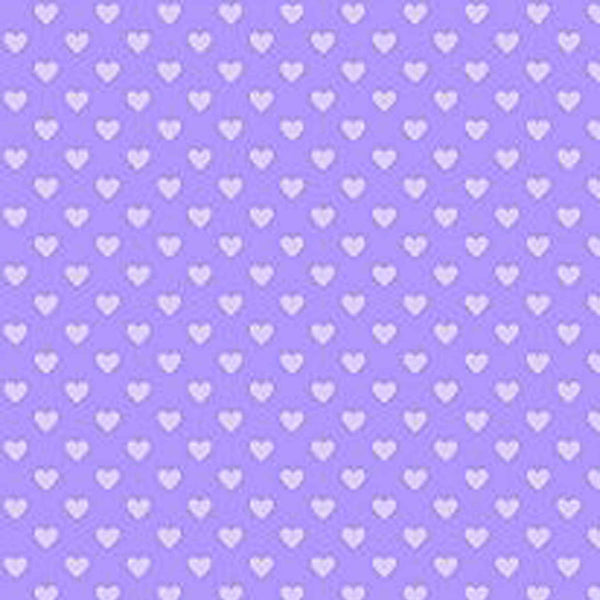 Hearts Cotton Fabric - Purple - Andover Fabrics 9149/P