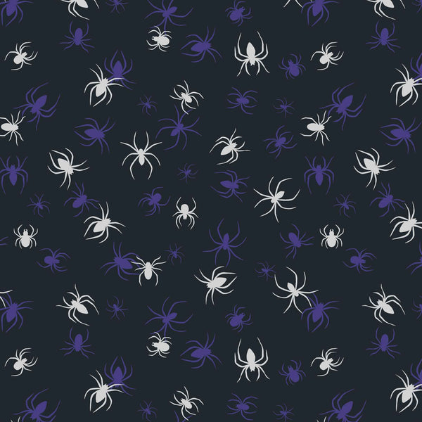 Halloween Glow in the Dark Fat Quarter Bundle - Lewis and Irene - Haunted House Collection