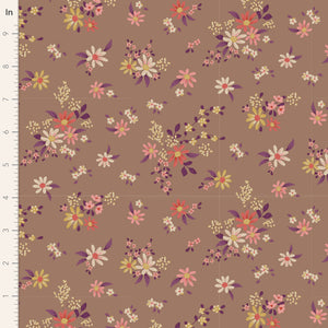 Tilda Daisy Field Cotton Fabric - Taupe - Chic Escape Collection - Tilda 110054