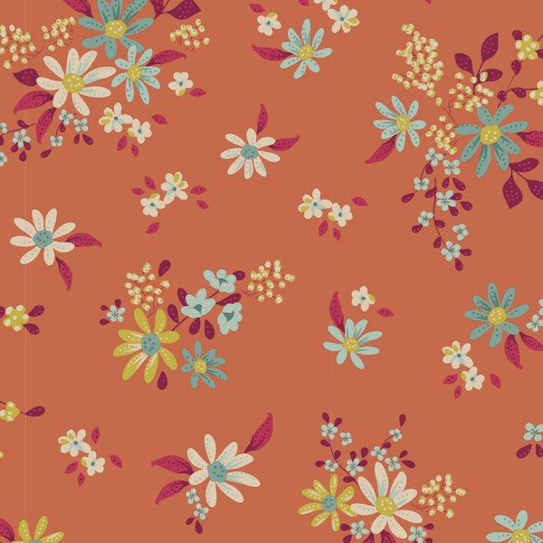 Tilda Daisy Field Cotton Fabric - Ginger - Chic Escape Collection - Tilda 110056