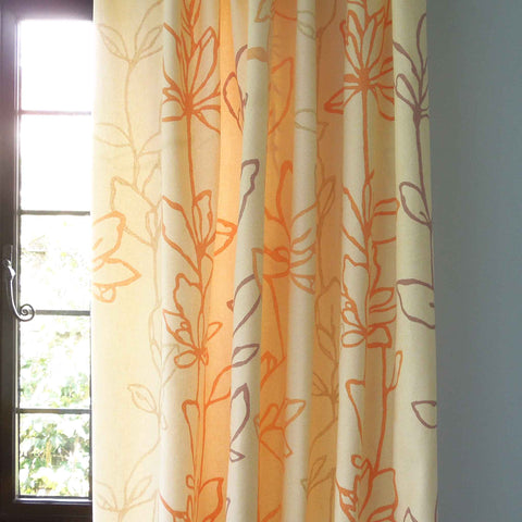 Magnolia Flower Cotton Furnishing Fabric - Prestigious Textiles