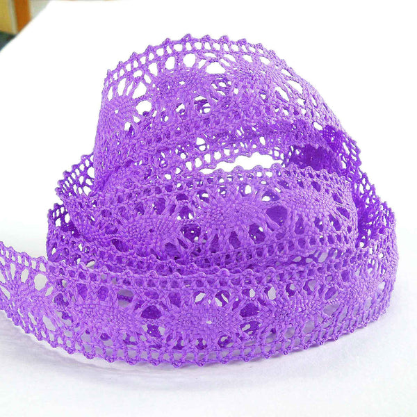 23mm Classic Crocheted Lace - Lilac - Groves