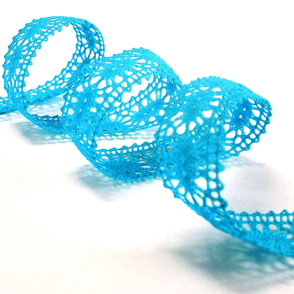 23mm Classic Crocheted Lace - Teal - Groves
