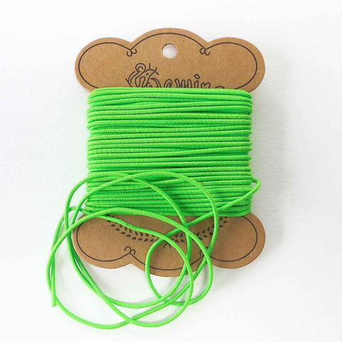 Bright Green Round Elastic Cord for Sewing and Crafts - 10 metres