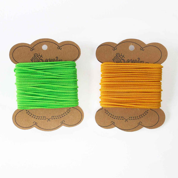 Bright Green Round Elastic Cord for Sewing and Crafts - 10 metres