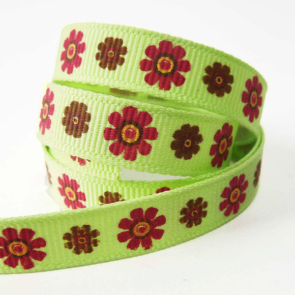 10mm Grosgrain Ribbon Collection - Green - Blue - 4 metres