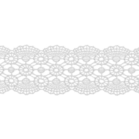 48mm Lace Guipure - White - Trimits