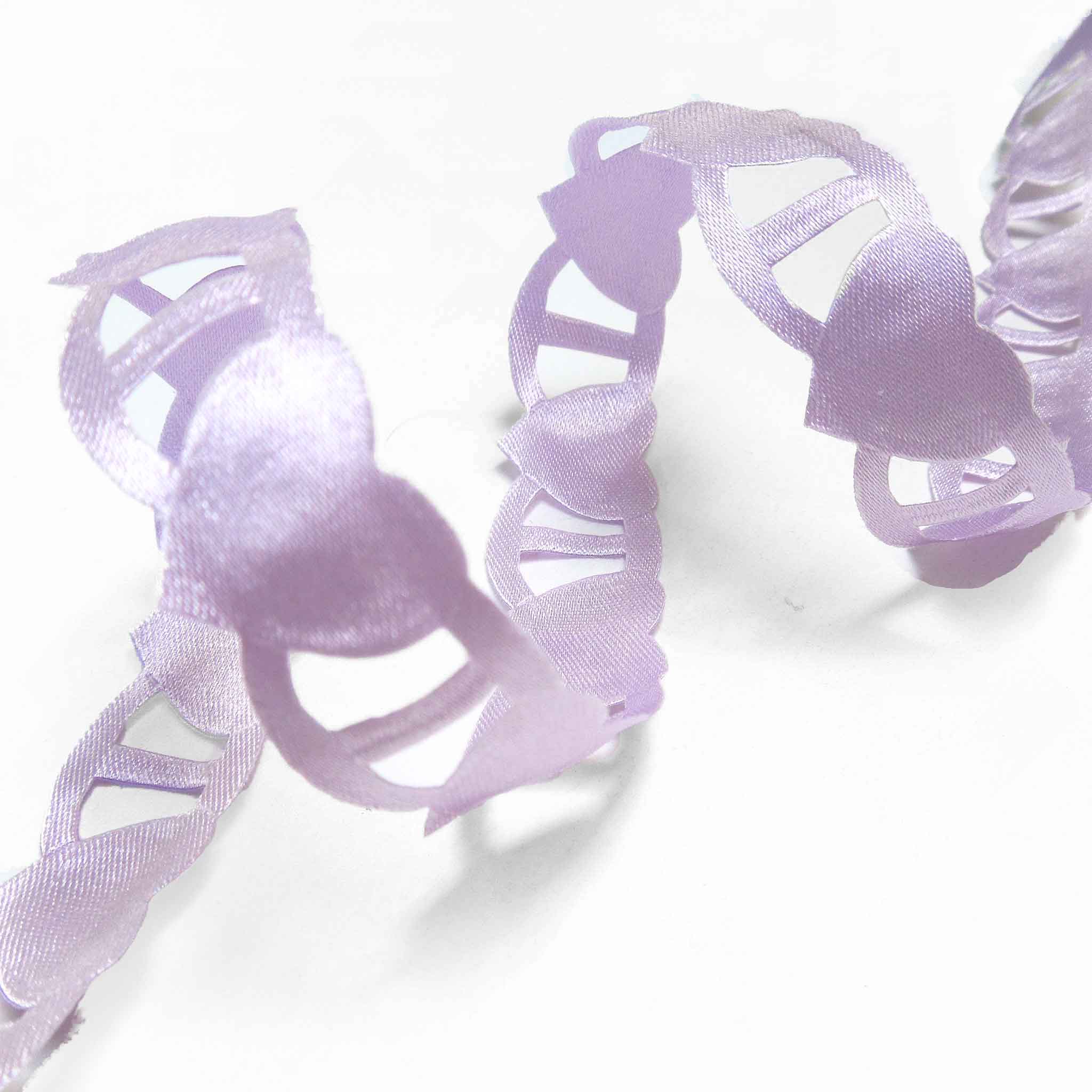 Linking Heart Ribbon - Helio - Lilac - Berisfords - 18mm