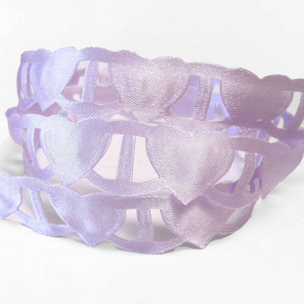 Linking Heart Ribbon - Helio - Lilac - Berisfords - 18mm