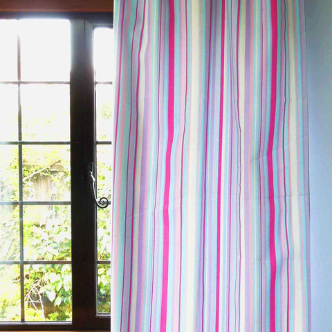 Lilac and Pink Striped Furnishing Fabric