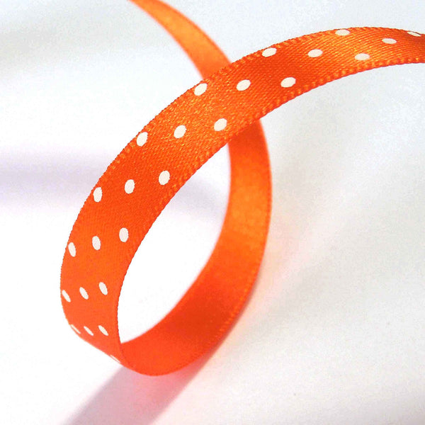 Micro Dot Ribbon - Orange - Berisfords - 10mm