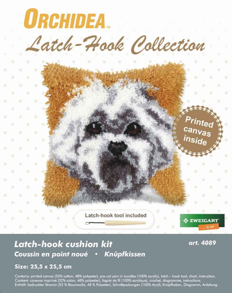Latch Hook Cushion Kit - Westie - Small - by Orchidea