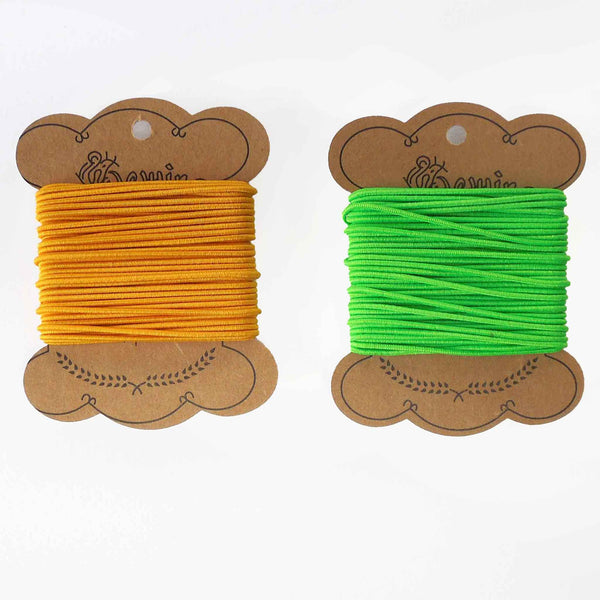 Orange Round Elastic Cord for Sewing and Crafts - 10 metres