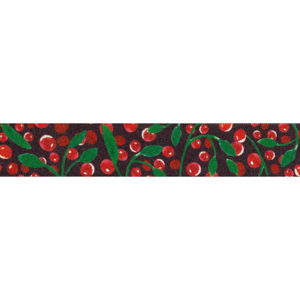 25mm Winter Berry Ribbon - Red and Multi - Berisfords
