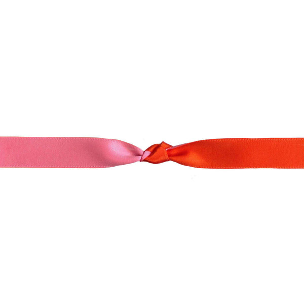 10mm Amour - Double Sided Satin Ribbon - Pink/Tango - Berisfords