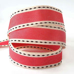 Vintage Stitch Ribbon - Red - Berisfords - 15mmm - 25mm