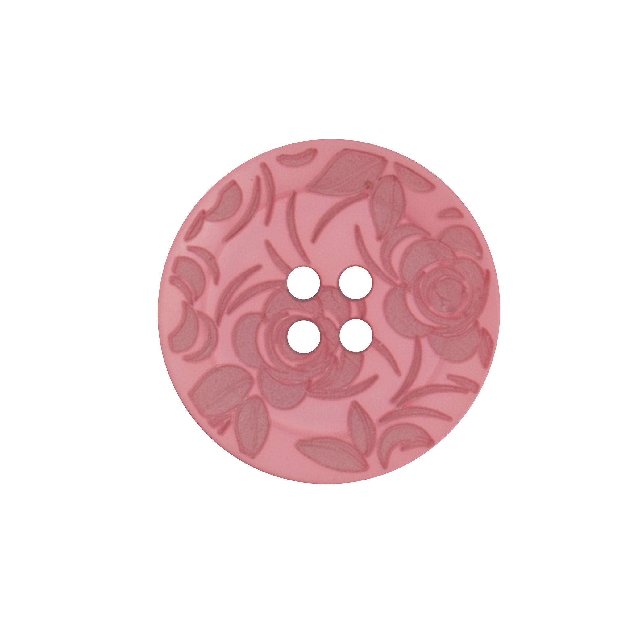 Vogue Star Buttons - Pink Floral - 22mm - Pack of 2 - VS1350