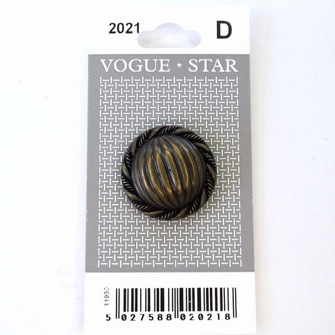 Vogue Star Buttons - Bronze - 25mm - Pack of 1 - VS2021
