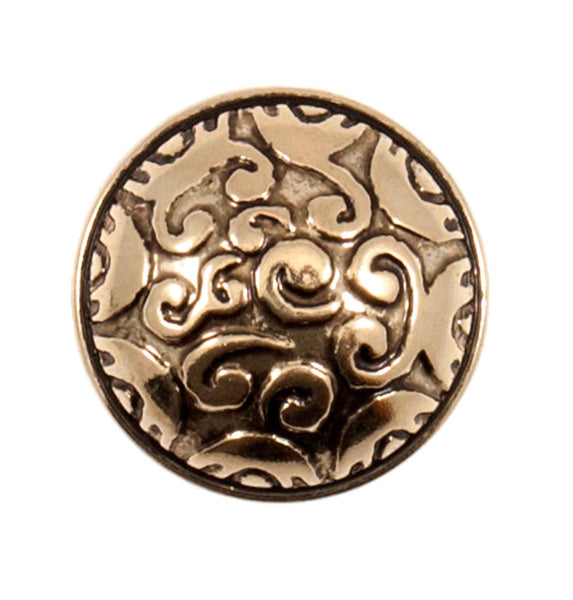Vogue Star Buttons - Gold Patterned- 11mm - Pack of 3 - VS2042