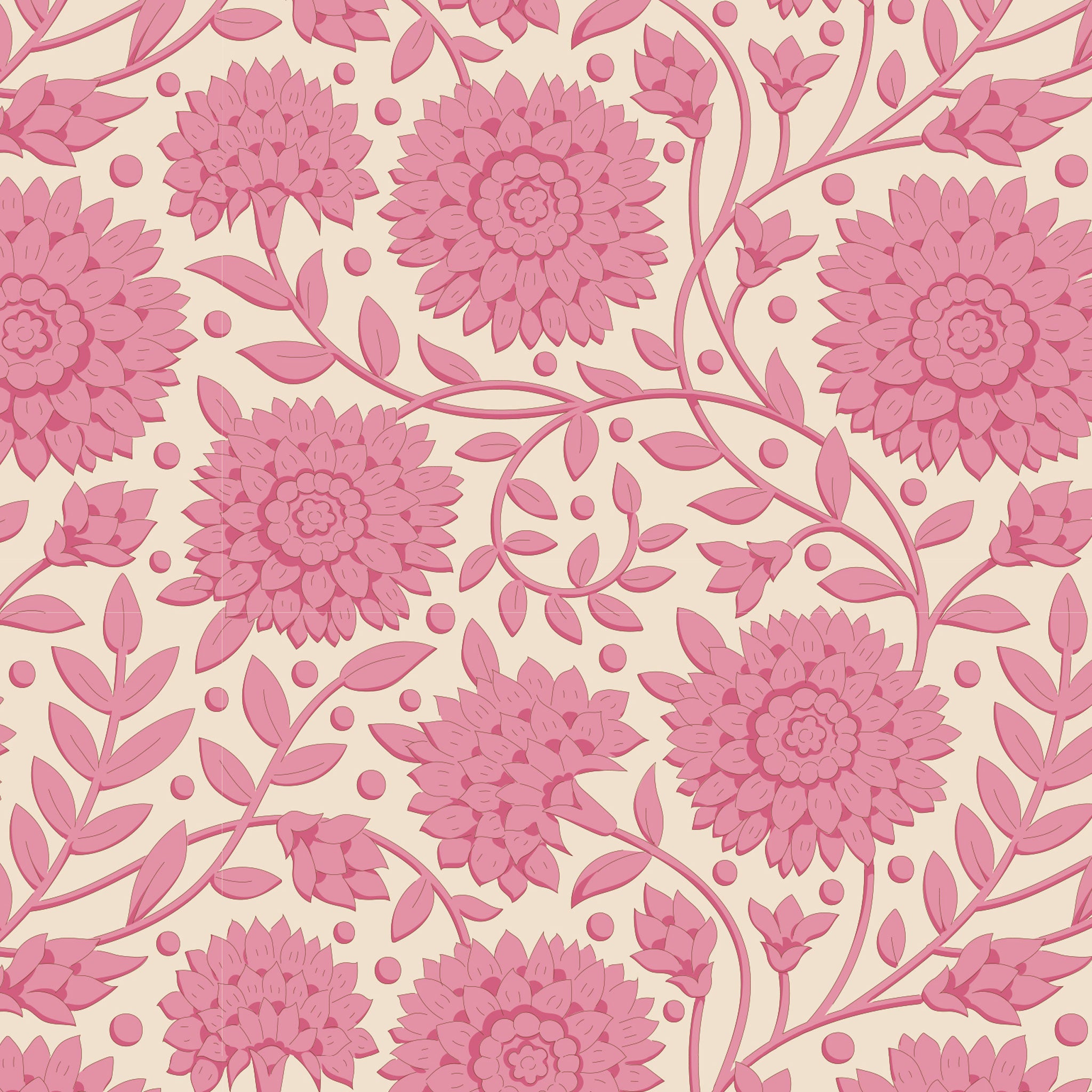 Tilda Aella Pink Cotton Fabric - Windy Days Collection - TD110035