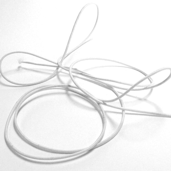 2 mm White Elastic Cord for Sewing and Crafts