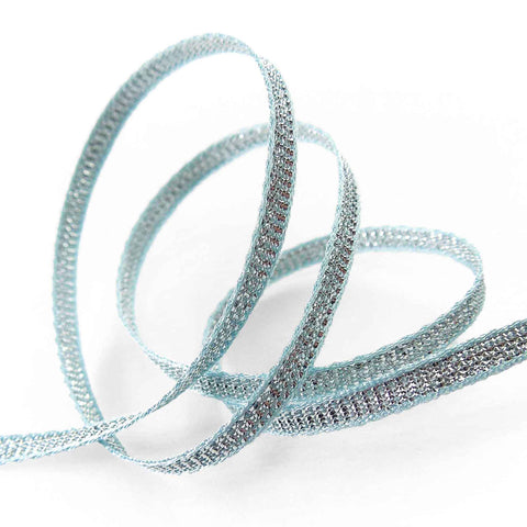 3mm Dragonfly Metallic Ribbon -Blue and Silver - Berisfords