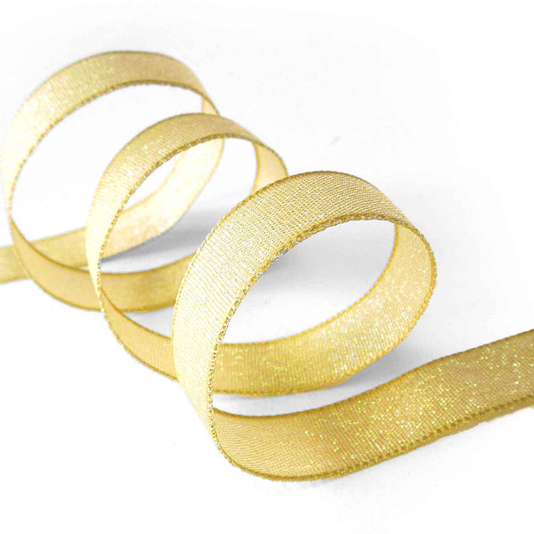 Dazzle Iridescent Ribbon - Honey Gold - Berisfords - 7mm - 15mm