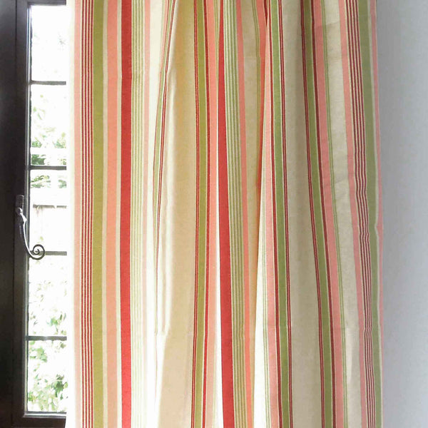Deckchair Stripe Variable - Red - Pink - Green - Furnishing Fabric .