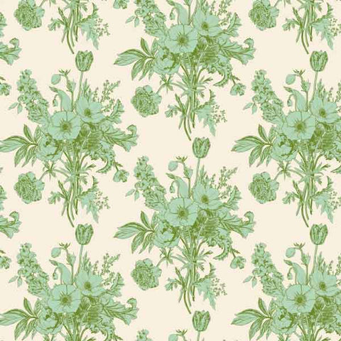 Botanical Sage Cotton Fabric, Cottage Collection, Tilda 481520