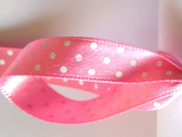 Micro Dot Ribbon Hot Pink Berisfords 10mm 15mm - 25mm