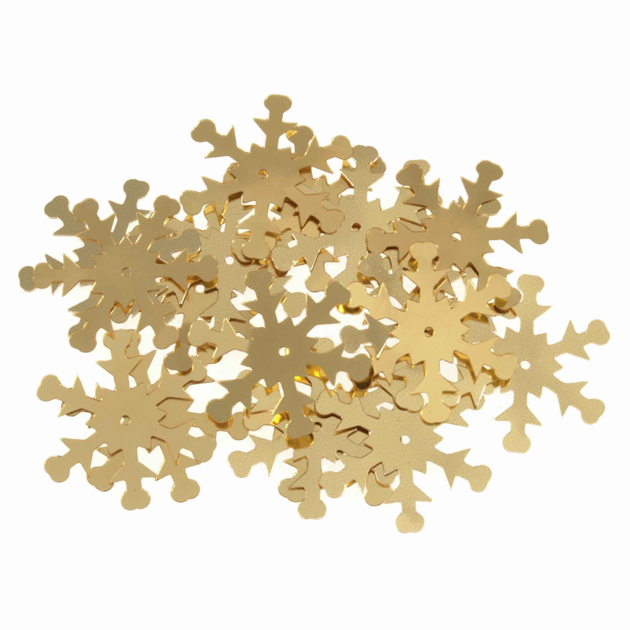 Sequins Snowflake Gold Pack of 18 - Trimits