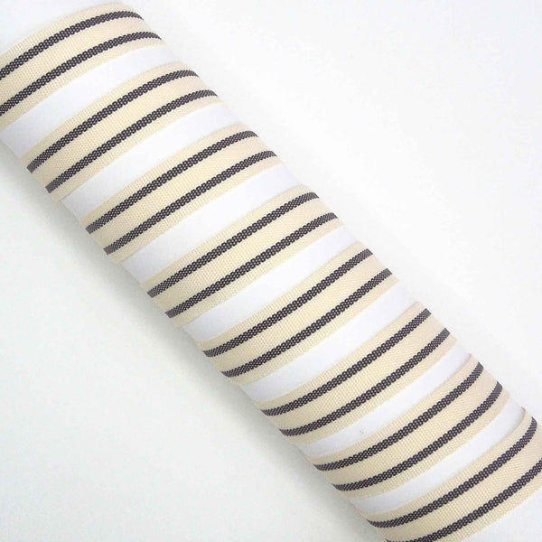 15mm Tea Towel Stripe Wardle Grey Ribbon