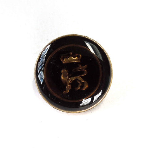 15mm Lion & Crown Shank Metal Buttons - Black and Gold