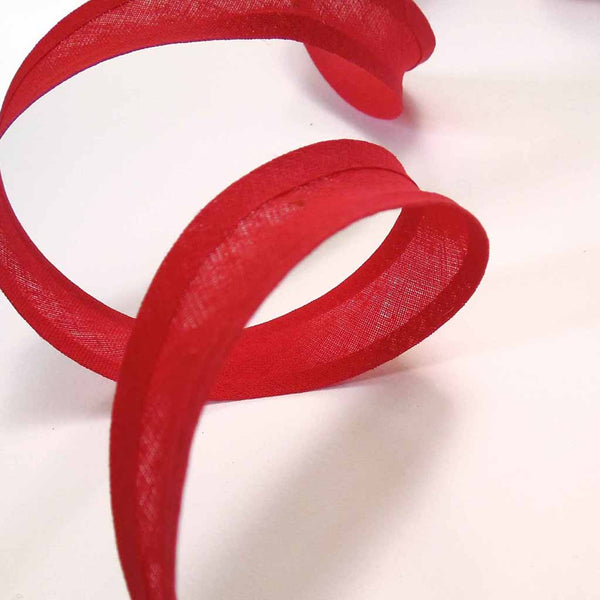 15mm Plain Bias Binding Dull Red - Single Fold
