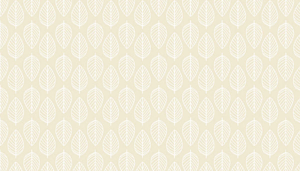 Leaf Pearl Cotton Fabric by Makower, 1910/Q3, Essentials Collection