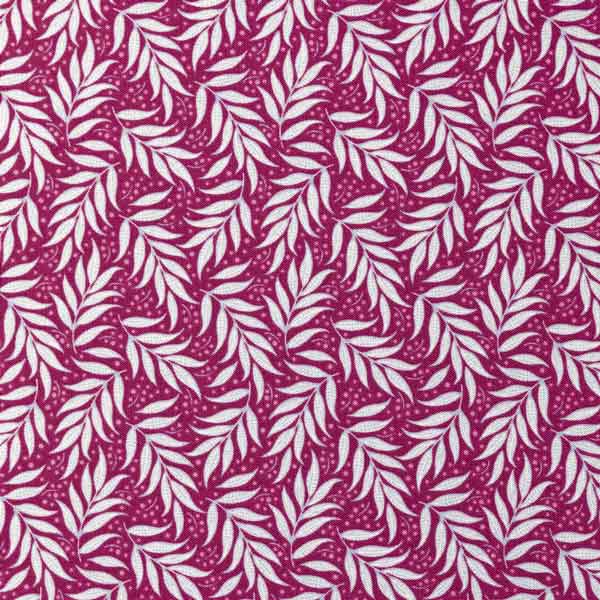 Berry Leaf Plum Cotton Fabric, Cottage Collection, Tilda 481515