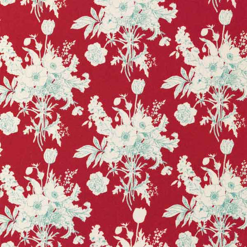 Botanical Red Cotton Fabric, Cottage Collection, Tilda 481510