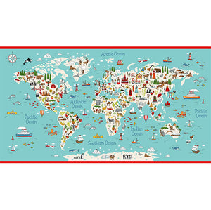 Map Panel Makower 2398/1 - Around the World Collection