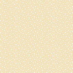 Cream with White Stars Cotton Fabric by Makower, 306/Q6 Essentials Collection