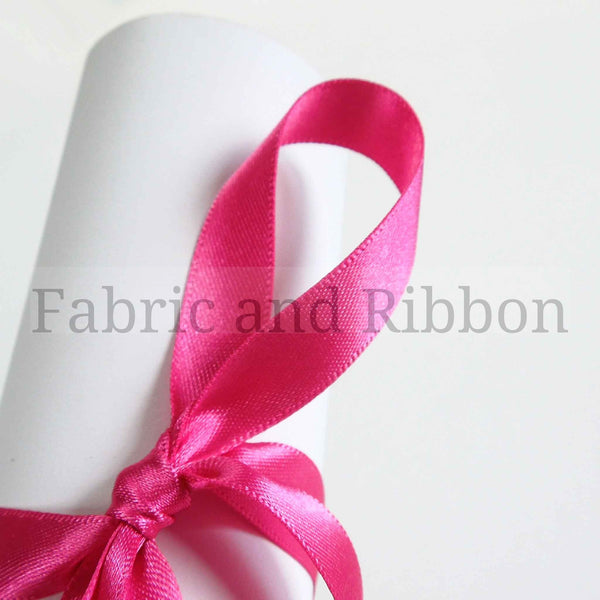 Satin Ribbon Shocking Pink 3501 Berisfords 3mm 10mm - 50mm