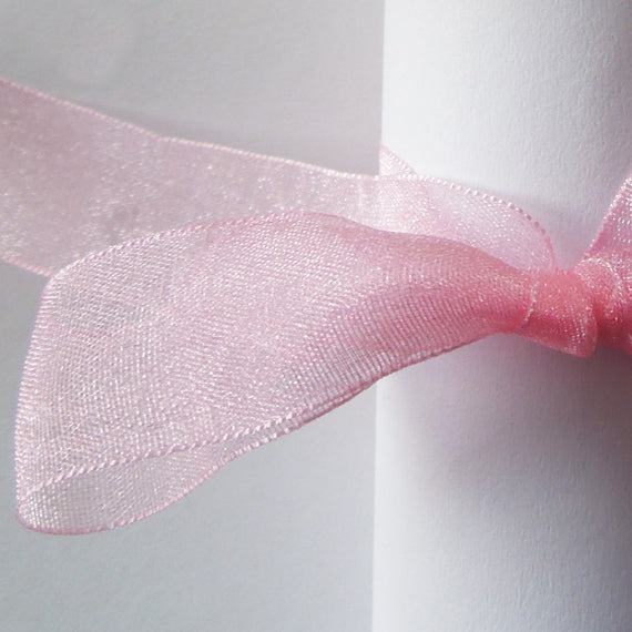 Super Sheer Ribbon Pink Berisfords 10mm - 15mm