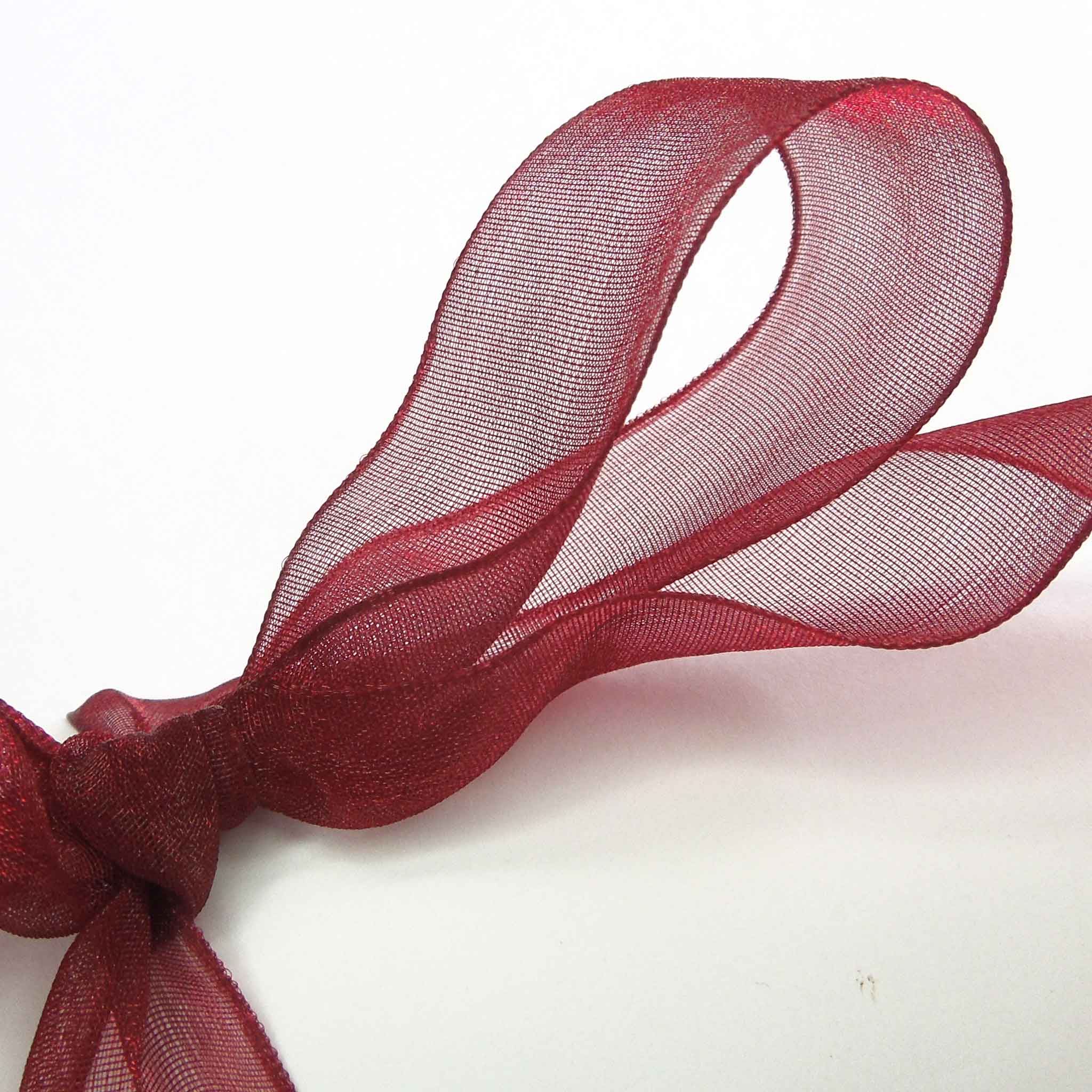 Super Sheer Ribbon - Burgundy - Berisfords - 15mm - 25mm